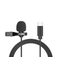 Mini Micrófono Lavalier Portátil 1.5m Condensador Clip-on USB 3.5mm Type-C Para Teléfono Laptop PC - details 6