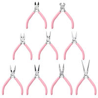 Kit De Herramientas Para Joyería DIY Con Aretes Rosa Antideslizantes Y Mango Liso Herramienta De Reparación De Hebillas De Aleación De Zinc - details 4