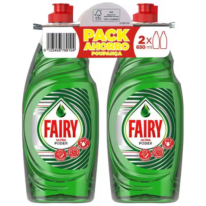 Fairy Ultra Poder Lavavajillas Concentrado Lote 2 X 650 Ml - 1