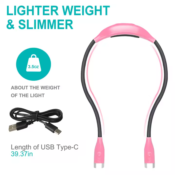 Nueva lámpara LED de Cuello para Lectura E iluminación de Lectura, lámpara de ancla de Belleza, lámpara LED portátil para correr de noche al Aire Libre - 1
