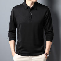 Camisa Polo Larga Para Hombres Con Estampado De Letras En La Cuello Cuello Redondo Casual Top De Poliéster Ajuste Regular - details 9