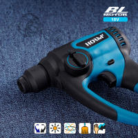 Hormy Taladro De Impacto Multifuncional De Rotación Eléctrica Sin Escobillas Para Concreto Con Velocidad Ajustable Y Batería De 18V Herramienta Comercial De Manufatura - details 2
