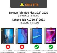 FGNS Funda tablet con Teclado Español Ñ para Lenovo K10 10.3"/Lenovo M10 FHD Plus(2nd Gen), Carcasa PU Delgada rotectora Delgada con Teclado Bluetooth para Lenovo Tab M10 FHD Plus 10.3" (2 Gen) 2020 TB-X606F/X606X,Lenovo Tab K10 2021 TB-X6C6, - details 0