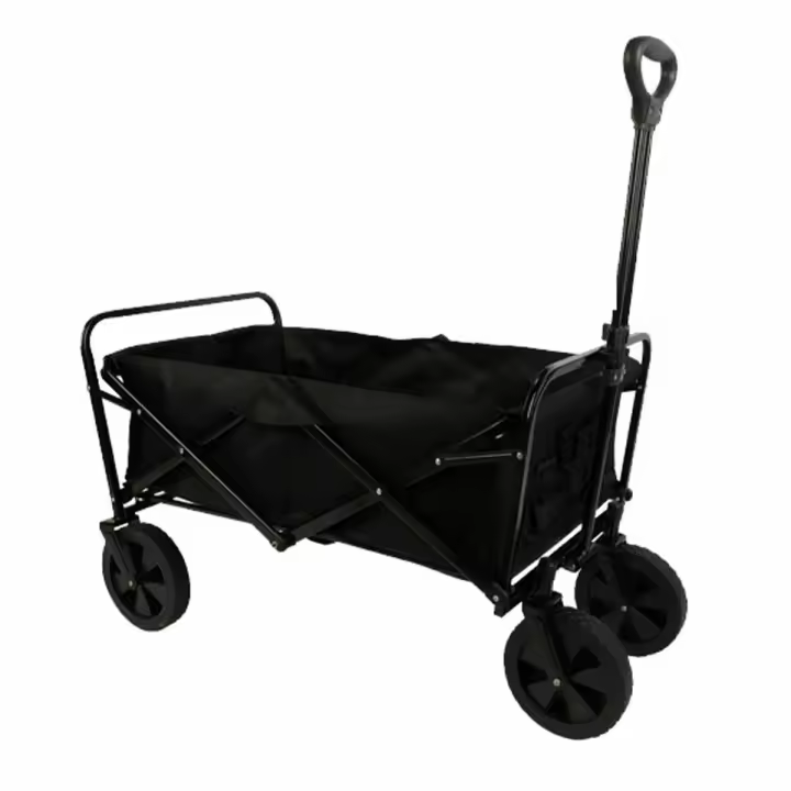 Marbueno Carrito Multiusos Plegable Acero 150 KG Negro Jardin, Playa y Camping 86X50X59 cm 10476 - 1