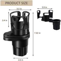 Soporte De Vaso Para Coche Jerefish Expansor De Bebidas Y Montaje Para Móviles Con Rotación De 360° Accesorios Interiores De Automóvil Universal - details 7