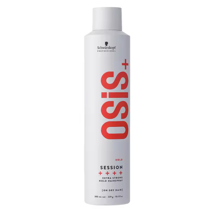 Schwarzkopf Professional OSiS Session Extra Strong Hold Hairspray 300 Ml. / Laca Profesional de Fijación Extra Fuerte / Estilos Resistentes al Viento, Brillo y Control Duradero / Para Todo Tipo de Cabello. - 1