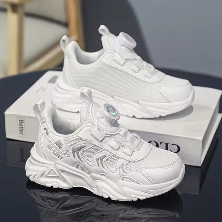 Zapatos Deportivos Para Niños Rotativos Botón Nuevo Modelo Otoño Suela Suave Transpirable Casual Unisex Verano Talla True - 1
