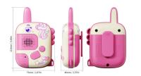 Walkie-talkie para niños, buscapersonas de transmisión inalámbrica de larga distancia, juguete de dibujos animados para conversación al aire libre con cordón - details 0