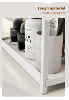 Estante De Contado Multifuncional De 2 Niveles En Negro Y Blanco Para Almacenamiento De Cosméticos En Baño Y Especias En Cocina Capacidad Grande - details 5