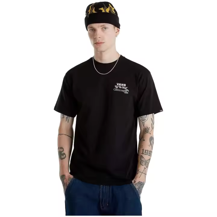 Camiseta de Manga Corta Vans Wrenched para hombre en color negro - 1