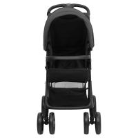 vidaXL Carrito de bebés 3 en 1 de acero gris oscuro y negro - details 2