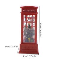 1Pc Teléfono Rojo Navideño Con Luz Y Decoración De Santa Figura De Globito Navideño Temático Iluminado Para Decoración De Navidad - details 5