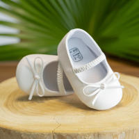 Zapatos De Princesa Para Bebés Nuevos Niñas Con Lazo Tiesa Suela Antideslizante Bajo La Boca Suave Casual Para Niñas 0-18M - details 7