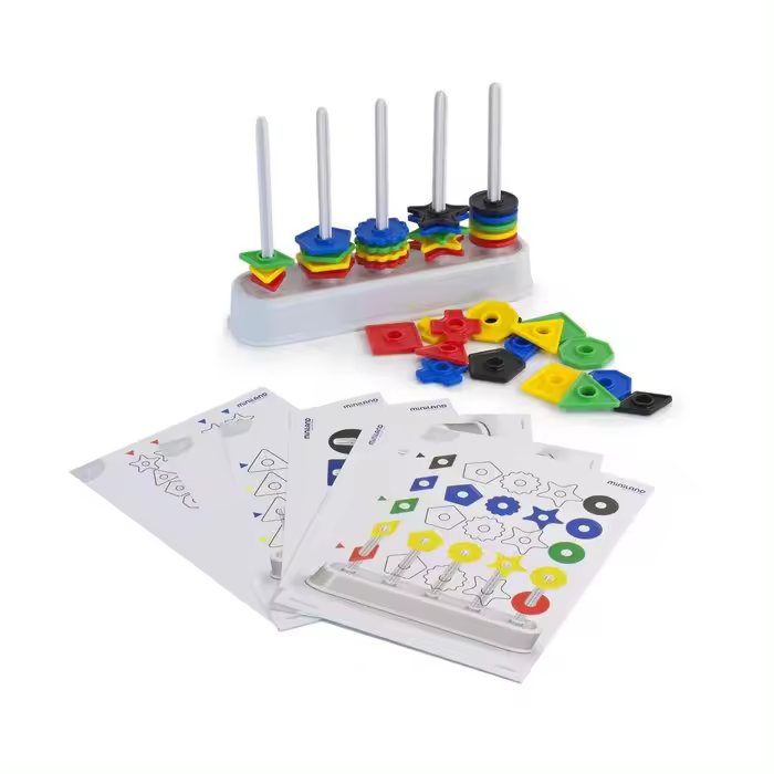 MINILAND JUEGO ABACO COLORES Y ACTIVIDADES 100PCS ABACOLOR SHAPES 100 PCS 23x34x8 Cms. - 1