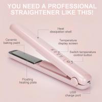 Plancha de pelo con carga inalámbrica USB, el material del conductor de calor es cerámica de turmalina - details 2