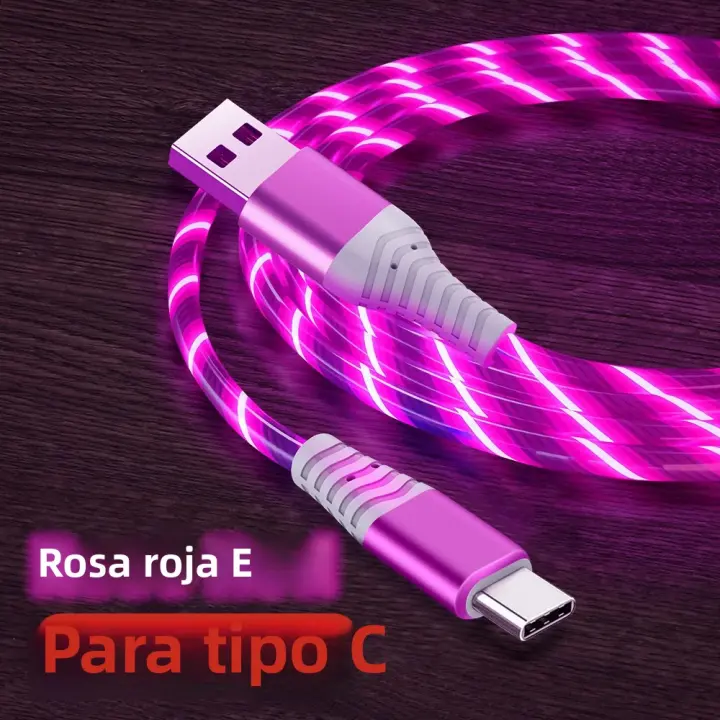Cable USB Tipo C Luminoso NNBILI 3 En 1 Con Luz LED Para Fiestas Carga De Teléfono Compatible Con Xiaomi iPhone 14 Samsung S24 Accesorios De Teléfono - 1