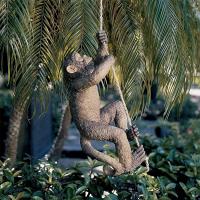 Estatua De Resina De Mono Colgante Para Jardín Y Decoración De Hogar Estilo Retro Y Nostálgico Adorno De Árbol Para Plantas Verdes - details 1