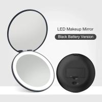 Espejo De Maquillaje Portátil LED 3.5 Pulgadas Compacto Doblesided Plegable Para Bolso Con Luz De Mano Y Aumento 3x - details 13