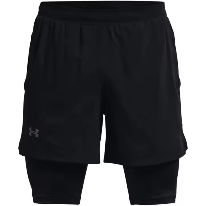 Under Armour - Pantalones Cortos Hombre - Launch Sw 5'' 2n1 Short - Color Negro - Talla S - 1