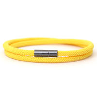 Nuevo Pulsera De Hombre Con Cordón De Nylon 4mm Doble Capa Hilo Sortuador Desmontable Hebilla Negra Regalo Para Él - details 10