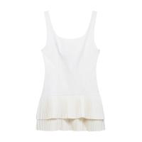 Vestido Mini Plegado TRAF 2025 Para Mujer Jumpsuit Sin Espalda Con Tirantes Playa Sexy Y Club Polyester Cierre De Cremallera - details 3