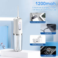 Fregador Dental Portátil De Agua Limpiador Oral Recargable Para Limpieza De Dientes Con 3 Modos Y 4 Boquillas Incluidas - details 6