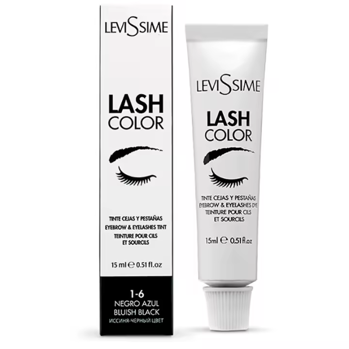 Levissime Lash Color 15mL 1-6 Bluish Black Tinte Cejas y Pestañas Negro Azulado - Coloración Especial para Cejas y Pestañas - 1