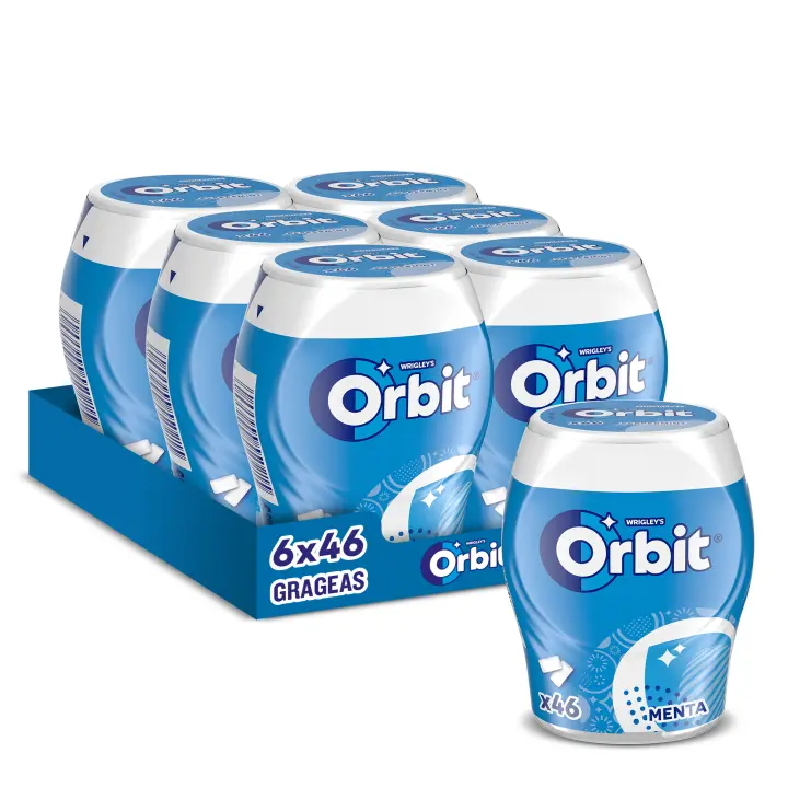 Orbit Botes Chicles Sin Azúcar de Menta en grageas, 6 x 46 uds - 1