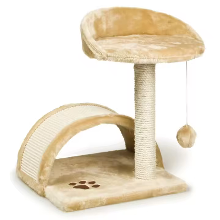 Rascador para Gatos Jóvenes con Poste y Arco Beige Altura: 50 cm. Arquivet - 1