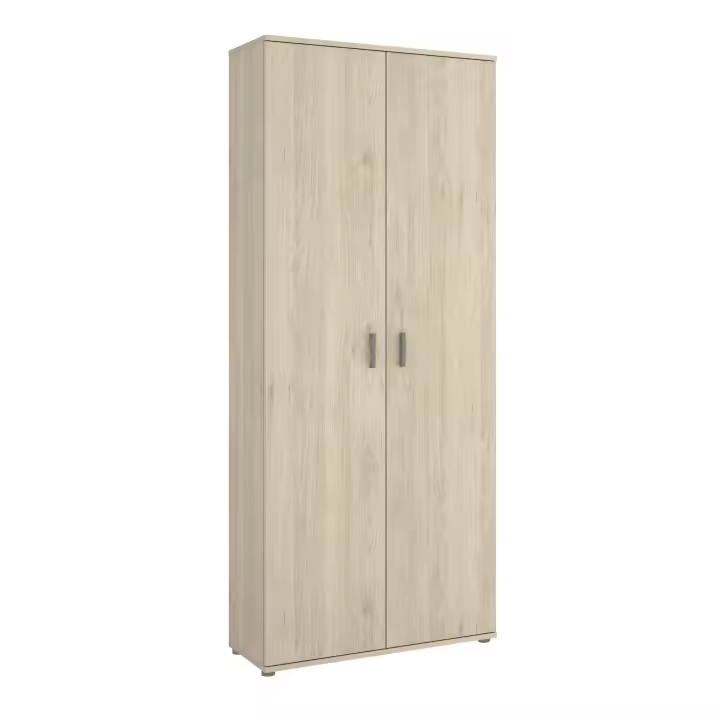 Armario Multiuso 2 Puertas Escobero Fit Natural - Armario Multiusos 190x78x35 cm Armario para dormitorio - Fabricado en España - Melamina Alta calidad - Somnia Descanso - 1
