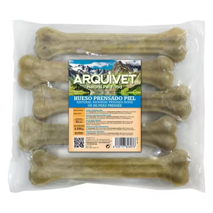 Arquivet - HUESO PRENSADO PIEL 32 cm Bolsa 5uds - 1