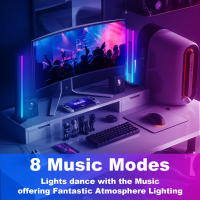 Lámpara De Ambiente LED RGB Para Decoración De Habitación Y Juego De PC Luz Nocturna Bluetooth Para Mesa Y TV Iluminación De Modo Contemporáneo - details 7