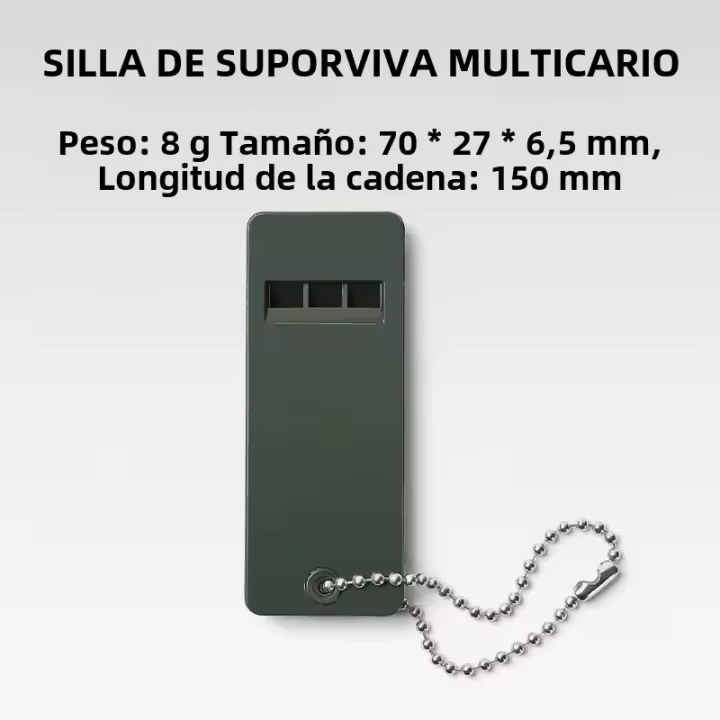 Silbato De Emergencia Al Aire Libre Con Lanyard Y Llave De Cadena Multifuncional Para Escalada Pesca Barcos Soporte De Supervivencia - 1