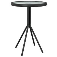 vidaXL Mesa y sillas de bistró 3 piezas acero negro - details 5