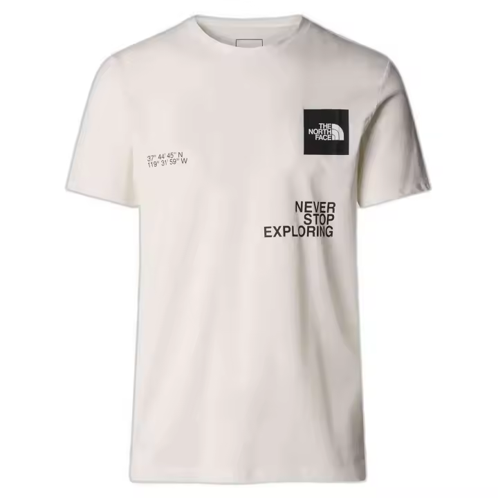 Camiseta de Manga Corta The North Face Foundation Coordinates Graphic para hombre en color beige - 1