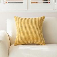 Funda De Cojín De Terciopelo 18x18 Estampado Rayado Para Decoración De Sala De Estar Cama Sofá Suave Cubierta De Cojín Beige Blanco - details 17