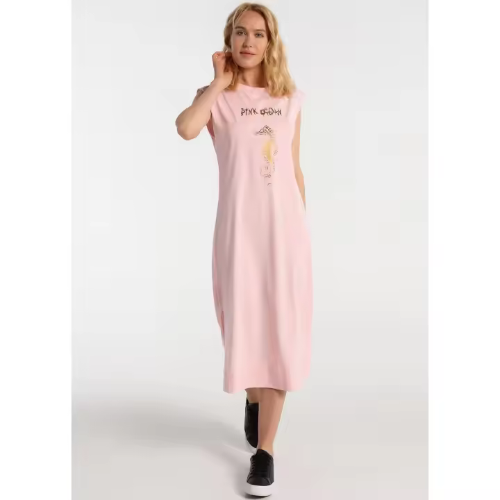 LOIS JEANS - Vestido Largo  Sin Mangas Con Grafica - 1