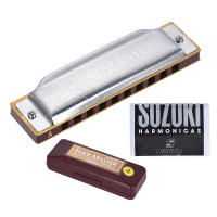 Harmonica Diatónica Suzuki 1072-F Folkmaster Estándar Con 10 Agujeros Clave De F 20 Tonos Para Principiantes Y Estudiantes - details 0