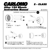 Carlomo Modelo De Coche 1/64 S-Class Ruedas Con Neumáticos De Goma Asamblea De Disco De Freno Rines Piezas De Refacción Para Vehículo Modelo Conjunto De 4 Piezas - details 1