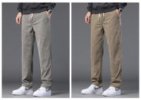 Pantalones De Corduroy Recto Para Hombre En Caqui Negro Gris Con Cintura Elástica Estilo Casual Suave Y Elástico Talla Baggy - details 6