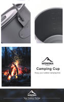 Taza De Camping Widesea De Titanio Para Viajes Y Picnics Utensilios De Mesa Para Exterior Sin Plegable Capacidad De 0.6L - details 10