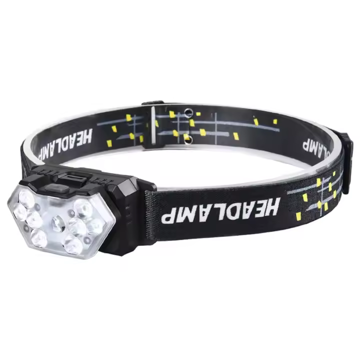 Lámpara Frontal LED De 9 Luces Recargable USB Con Sensor De Movimiento Luz Portátil Para Pesca Camping Y Actividades Al Aire Libre - 1