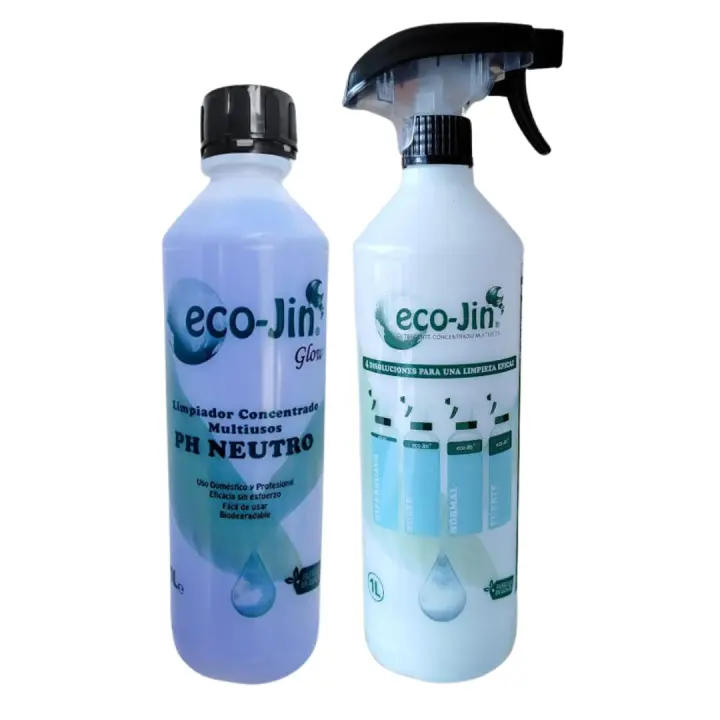 ECOJIN ECO-JIN ORIGINAL DE LABONCLER Glow PH NEUTRO  – 1 Litro con Difusor pH Neutro: Aromas de Lilas, Violetas, Jazmín Sambac, Azafrán y Almizcle Puro, Ideal para Materiales y Suelos Delicados - 1