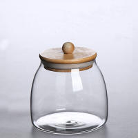 Juego De Botellas De Almacenamiento Ecológicas De Vidrio Con Tapa Madera Para Cocina Gran Capacidad Para Azúcar Y Té - details 6