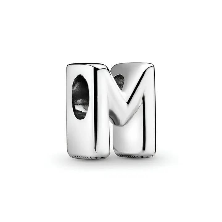 Charm Pandora Letra M en Plata de Ley - 797467 - 1