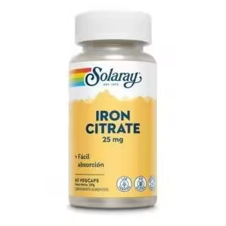 Solaray Citrato Hierro 25Mg 60Caps - 1