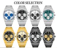 Reloj De Cuarzo Para Hombre BINBOND 203 Moda Tres Ojos Seis Agujas Impermeable Luminoso Calendaría Acero Inoxidable Resistente Al Choque - details 9