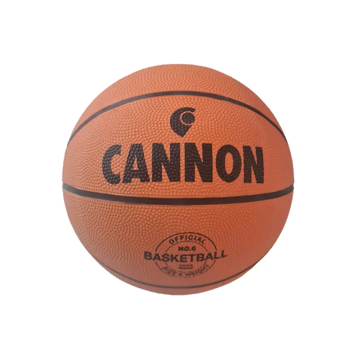 Cannon - Balón de Baloncesto de Caucho Reforzado en Tamaños 3, 5, 6 y 7 - Ideal para Niños, Jóvenes y Adultos, Minibasket y Baloncesto Competitivo - Resistente, Duradero y con Excelente Agarre para Uso Interior y Exterior - 1