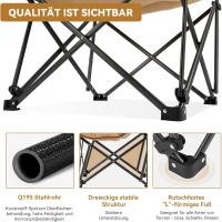 Engrosar con Algodón Silla de Camping Acolchada Cómoda Portátil Silla Plegable Camping para Exteriores Picnic Pesca Carga 136KG - details 2