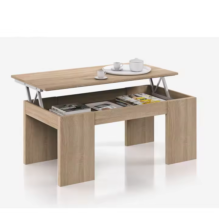 MESA CENTRO ELEVABLE 43X100X50 CM ROBLE CANADIAN - 1
